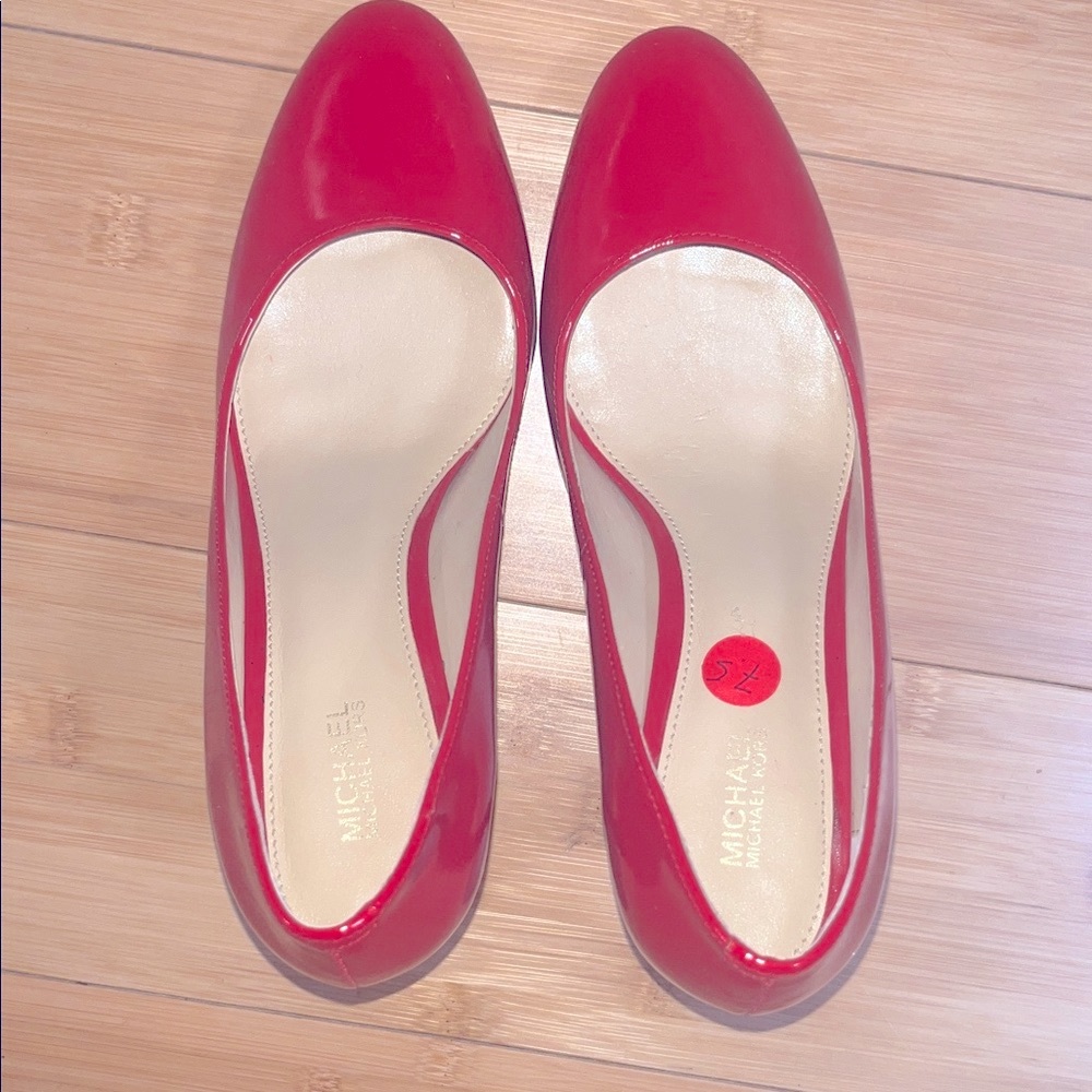 Michael Kors Red Patent Heels - Picture 2 of 5